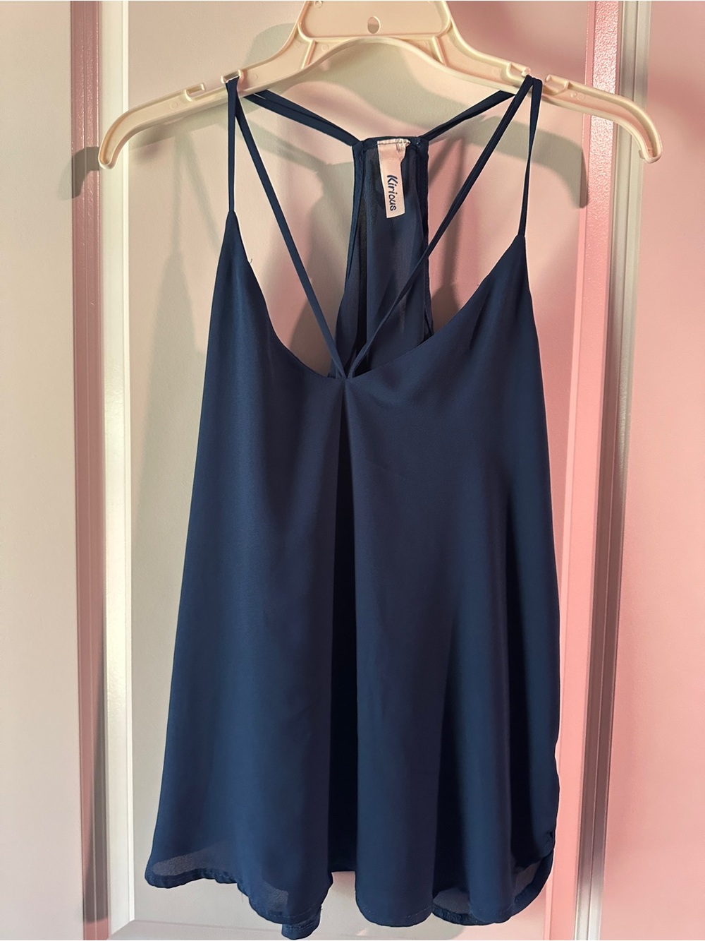 Strappy Tank Top, Blue, Medium